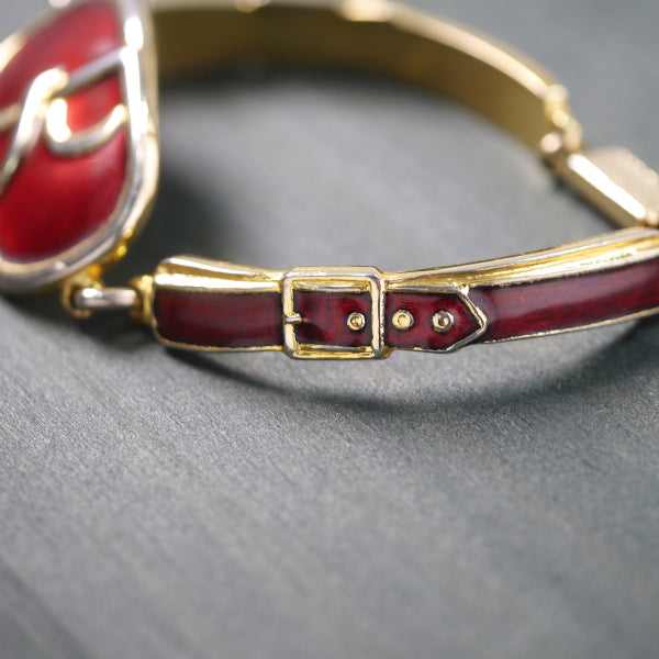 Roberta　Rモチーフ ブレスレット(赤)
