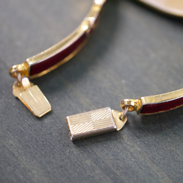 Roberta　Rモチーフ ブレスレット(赤)