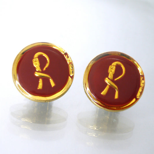 Roberta　Rモチーフ イヤリング（赤）