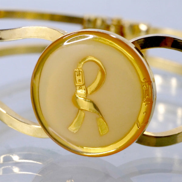 Roberta　Rモチーフ ネックレス&ブレスレット（黄）