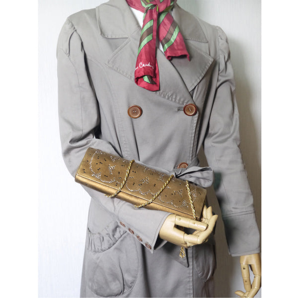 RODO ラインストーン チェーンバッグ （ゴールド）