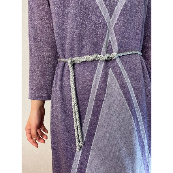 Rococo's SELECT　ラメ入りフロントラインvintageワンピース（紫）