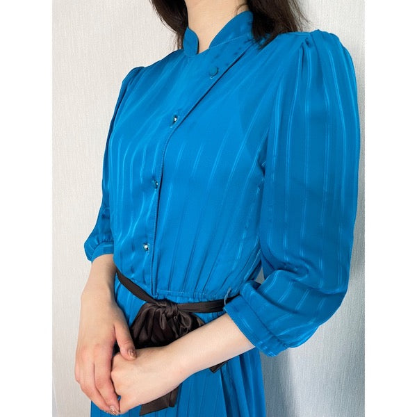 Rococo's SELECT　ストライプvintageワンピース（青）