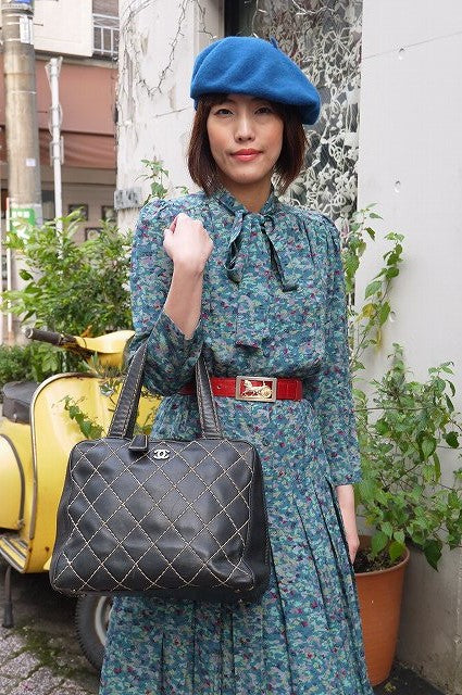 CHANEL ワイルドステッチ 黒ボストン