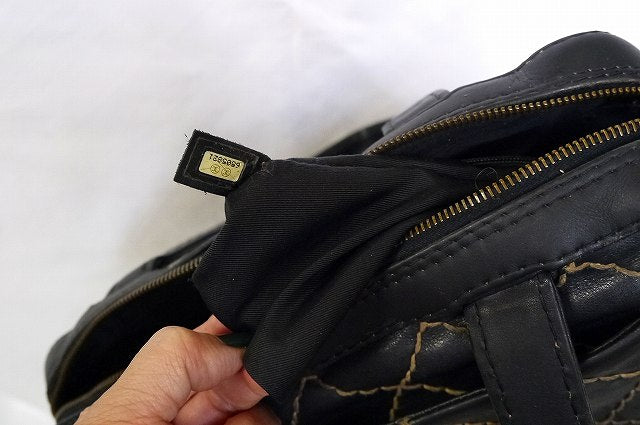 CHANEL ワイルドステッチ 黒ボストン