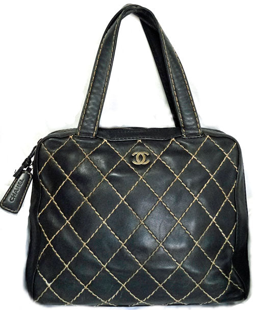 CHANEL ワイルドステッチ 黒ボストン