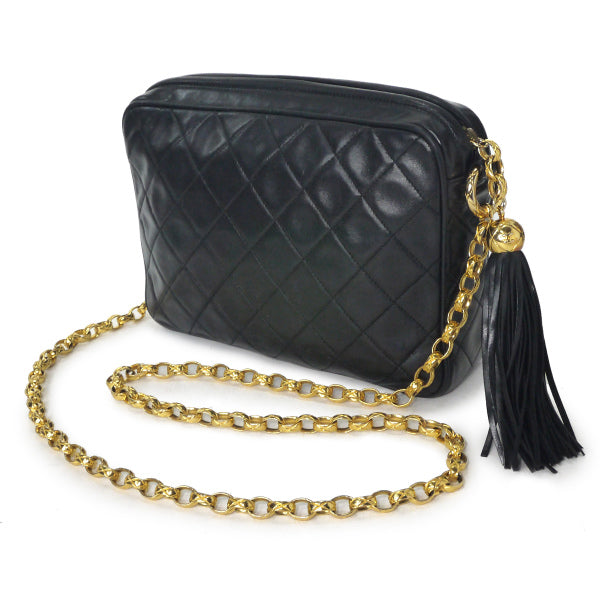 ヴィンテージ オールドCHANEL チェーンショルダーバッグ OLD CHANEL チェーンショルダー（黒） – Vintage Shop Rococo