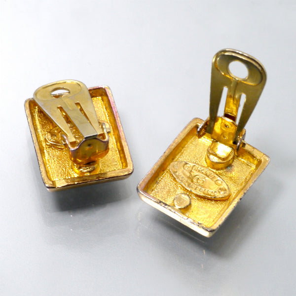 OLD CHANEL　モノトーンイヤリング（ココマーク）