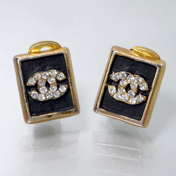 OLD CHANEL　モノトーンイヤリング（ココマーク）