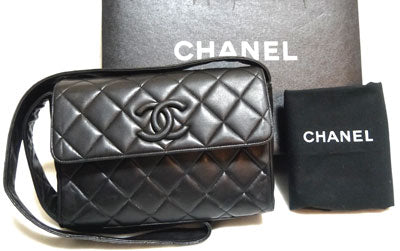 CHANEL　ラム　マトラッセショルダー　（黒）