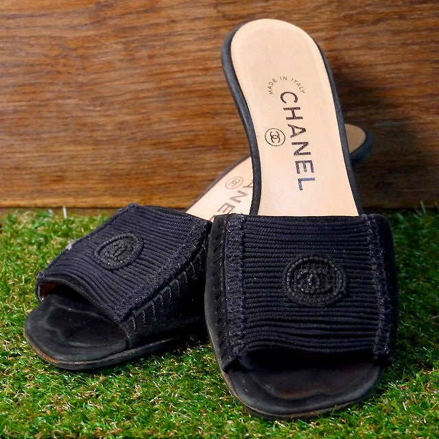OLD CHANEL 　サンダル（黒）