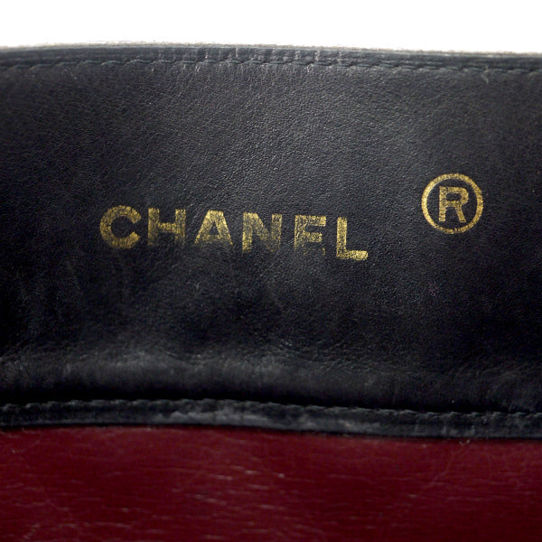OLD CHANEL　マトラッセWチェーントートバッグ（黒）