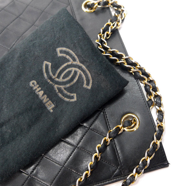 OLD CHANEL　マトラッセWチェーントートバッグ（黒）