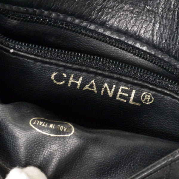 OLD CHANEL　マトラッセウエストポーチ（黒）