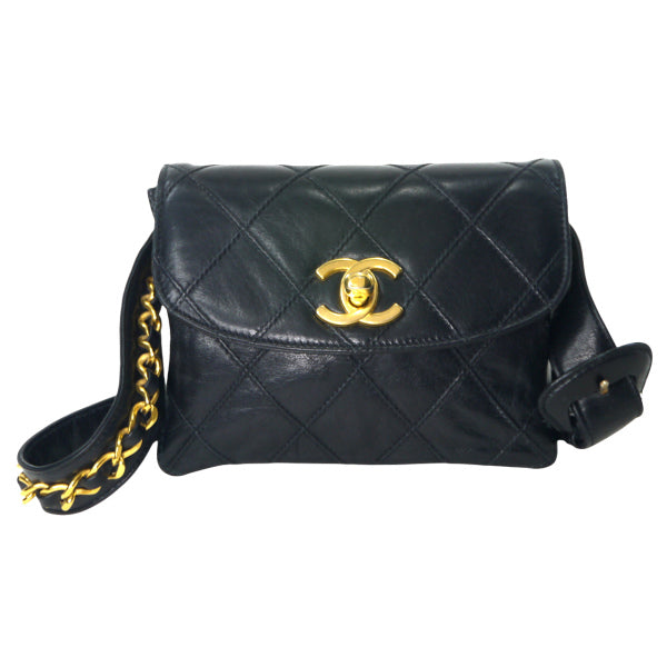 OLD CHANEL マトラッセウエストポーチ（黒） – Vintage Shop Rococo