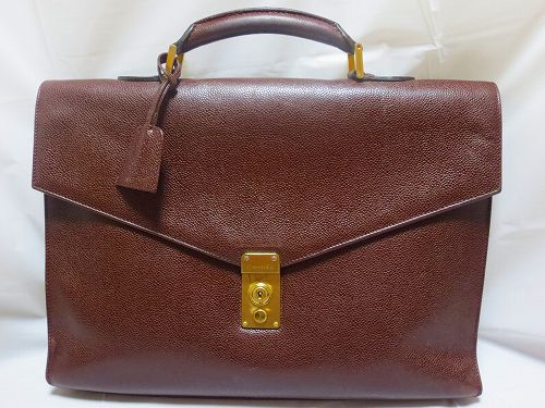OLD CHANEL ＜訳アリ＞ビジネスバッグ濃茶<SS-024C>