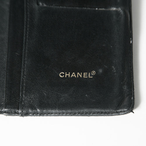 CHANEL チョコバー２つ折れ札入れ（黒）