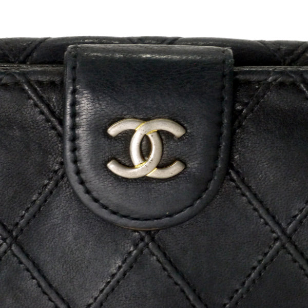 OLD CHANEL ビコローレWホック２つ折り財布（黒）