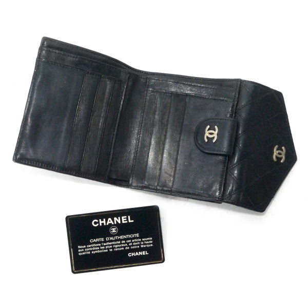 OLD CHANEL ビコローレWホック２つ折り財布（黒）