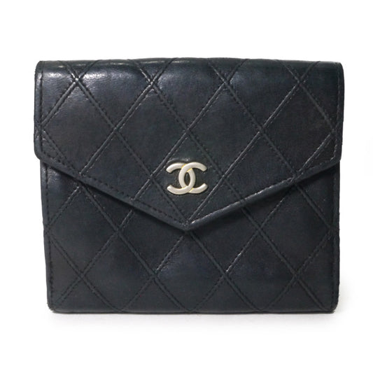 OLD CHANEL ビコローレWホック２つ折り財布（黒）