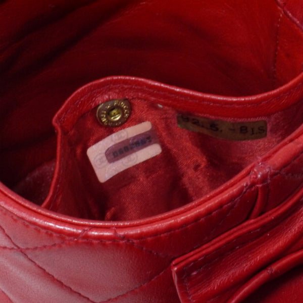 CHANELフリンジ筒形ショルダー（赤）