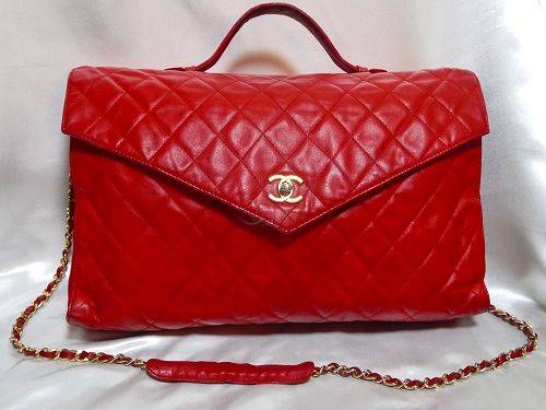 CHANELブリーフ　チェーンショルダー（赤）<SS-047R>