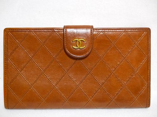 CHANELマトラッセ長財布（キャメル）<SS-053Ｋ>