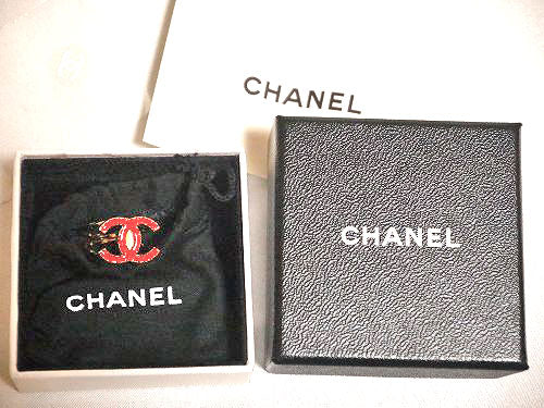 CHANELココリング（シルバー×赤）