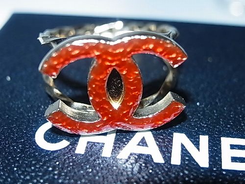 CHANELココリング（シルバー×赤）