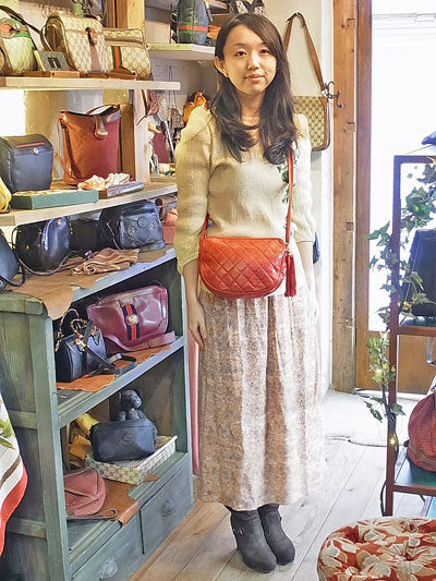 OLD CHANEL　フリンジショルダー（赤）