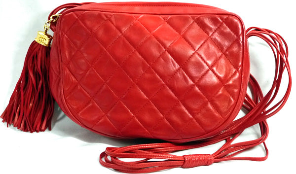 OLD CHANEL　フリンジショルダー（赤）