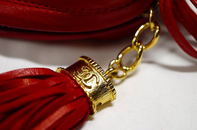 OLD CHANEL　フリンジショルダー（赤）