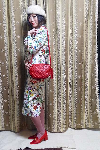 OLD CHANEL　フリンジショルダー（赤）