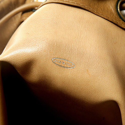 OLD CHANEL　ラムスキン巾着ショルダー（ベージュ）