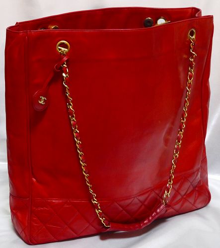 CHANEL赤デカトート<SS-078R>