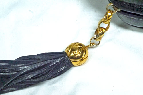 OLD CHANEL　フリンジ　Wポケ ショルダー（黒）