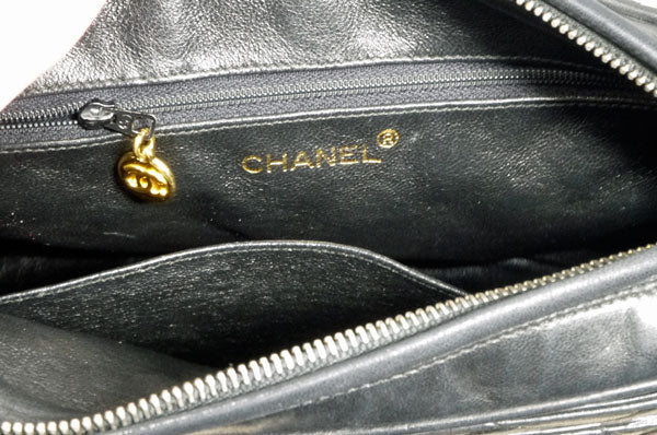 OLD CHANEL　フリンジ　Wポケ ショルダー（黒）