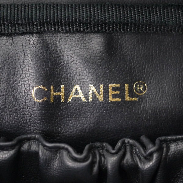 OLD CHANEL　チェーン付ビコローレ ココチャームバニティ（黒/ラムスキン）