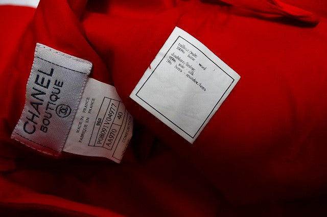 OLD CHANEL　98Aスカートスーツ（赤）