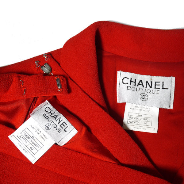 OLD CHANEL　98Aスカートスーツ（赤）