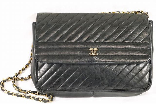 CHANEL　アンティーク チェーンショルダー（黒）