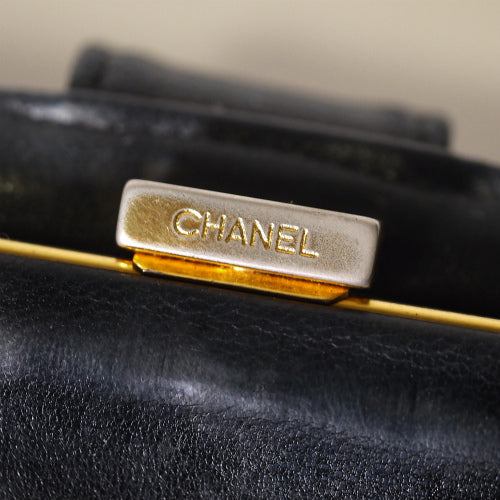 CHANEL長財布ガマ口（黒）キャビアスキン