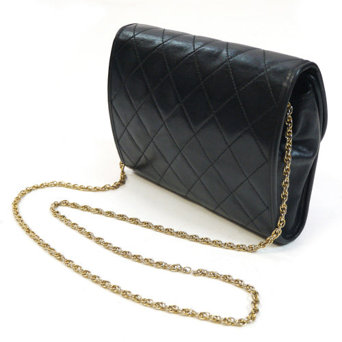 OLD CHANEL　チェーン　マトラッセ　ポシェット（黒）
