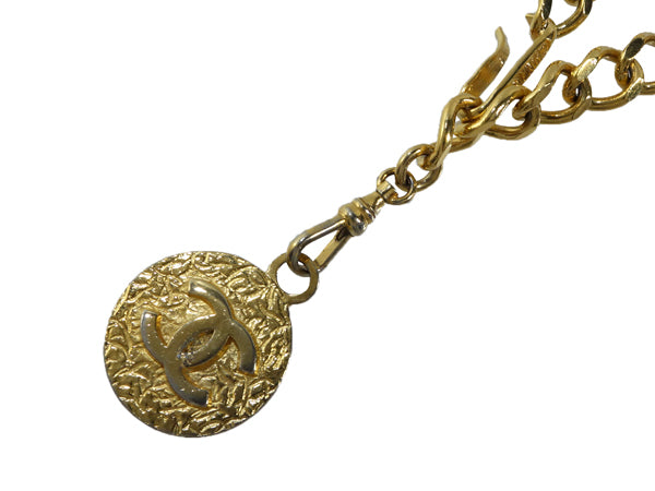 OLD CHANEL　ゴールドチェーン　ベルトネックレス
