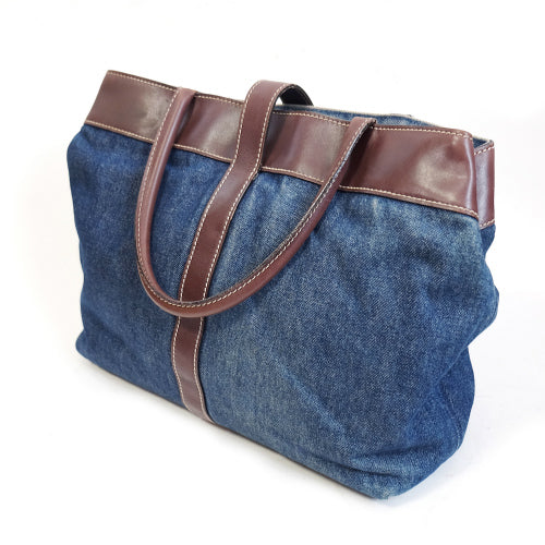 OLD CHANEL　デニムトートバッグ(ワンウォッシュブルー)