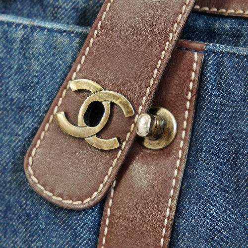 OLD CHANEL　デニムトートバッグ(ワンウォッシュブルー)