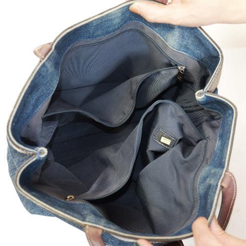 OLD CHANEL　デニムトートバッグ(ワンウォッシュブルー)