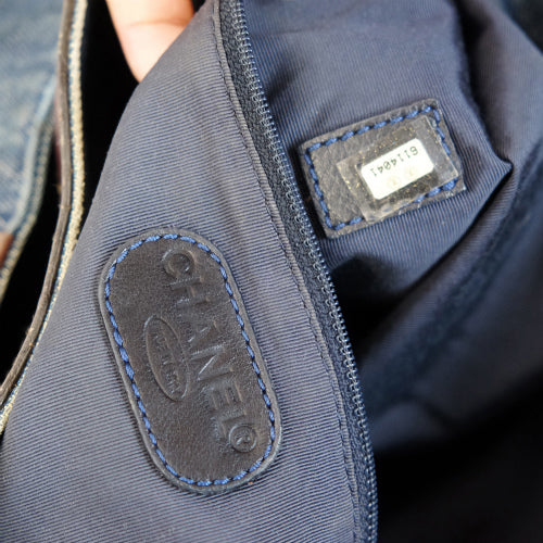 OLD CHANEL　デニムトートバッグ(ワンウォッシュブルー)