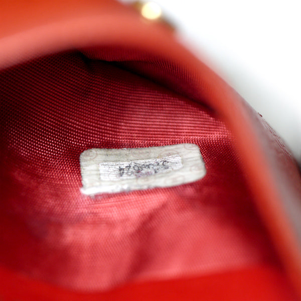 OLD CHANEL ココステッチ コイン＆カードケース（赤/キャビアスキン）