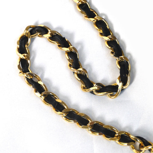 OLD CHANEL ＜訳あり＞定番スエードチェーンショルダー（黒）